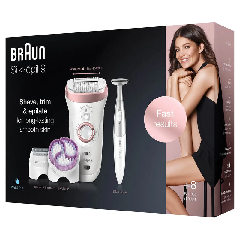 Braun Silk-épil 9 Epilator for Long-Lasting Hair Removal with